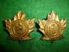 M112 - Lunenburg Regiment Officer's Muted Gilt Collar Badge Pair 